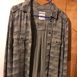 American Eagle Outfitters Camo Top